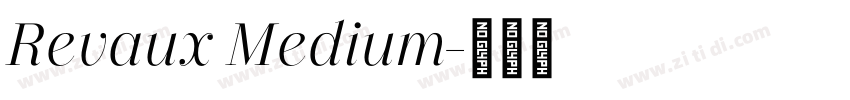Revaux Medium字体转换